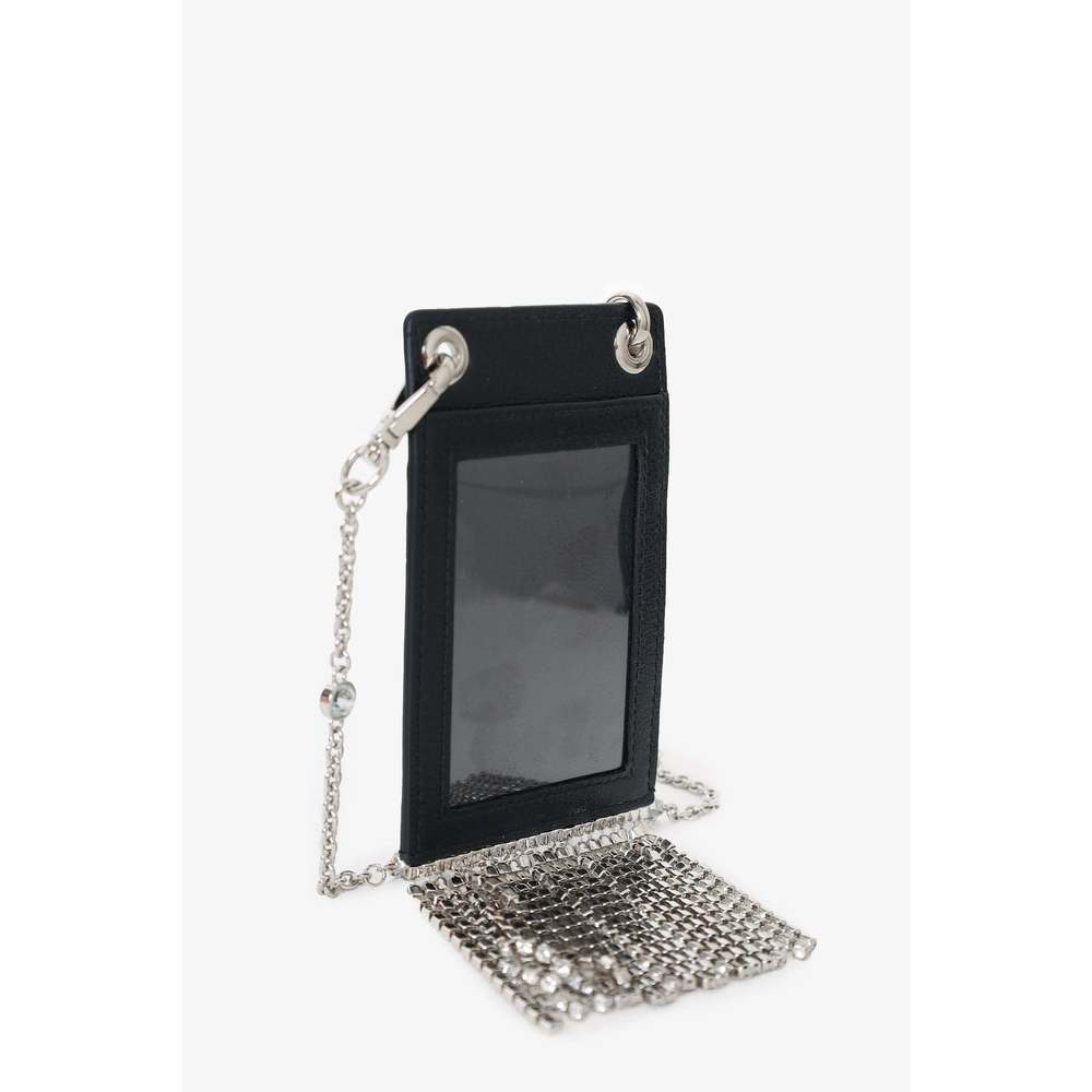 Miu Miu Black Leather Crystal Fringe Card Holder with Chain - Picture 3 of 3